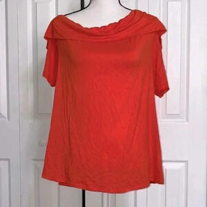 Women’s Lane Bryant orange knit top shirt blouse